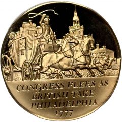Medal - History of the American Revolution Congress Flees as British Take Philadelphia