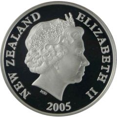 1 Dollar - Elizabeth II 4th Portrait, Roaring King Kong, Silver Proof