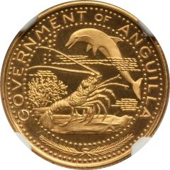 10 Dollars - Elizabeth II Caribbean Sealife, Obverse Trial