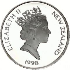 5 Dollars - Elizabeth II 3rd Portrait, Wheat sheaf, Silver Proof
