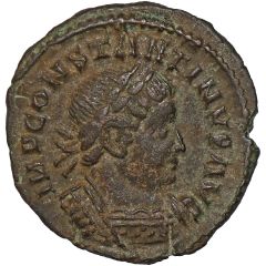 Nummus - Constantinus I Laureate, cuirassed, ADVENTVS AVG N, MLL, Londinium