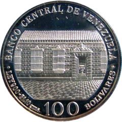 100 Bolívares Bicentenary of Simon Bolivar`s Birth