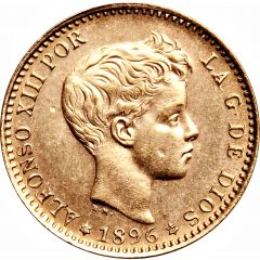 20 Pesetas - Alfonso XIII 3rd portrait