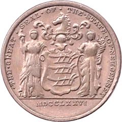 Token - Thirteen Colonies New Jersey