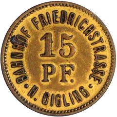 15 Pfennigs - Berlin Bahnhof Friedrichstrasse H. Gigling