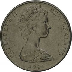5 Cents - Elizabeth II 2nd portrait, Mule