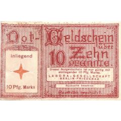 10 Pfennig Labora-Gesellschaft