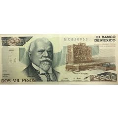 2000 Pesos w/ `C.N.B.S. INSPECTOR`