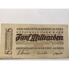 5 000 000 000 Mark Reichsbahndirektion