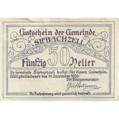 50 Heller Sipbachzell