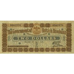 2 Dollars Brown and blue
