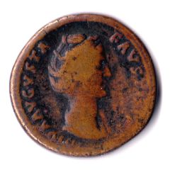 Sestertius - Faustina the Elder AETERNITAS S C, Providentia