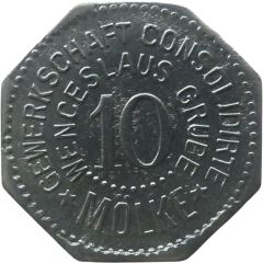 10 Pfennigs - Mölke Gewerkschaft Consolidirte Wenceslaus Grube
