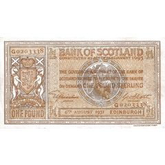 1 Pound Bank of Scotland