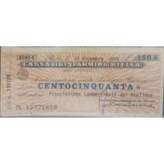 150 Lire Cassa di Risparmio di Biella