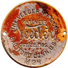 Token - The Veeder M’fg. Co. Hartford, Connecticut