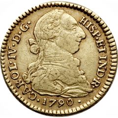 2 Escudos - Carlos IV portrait of Carlos III