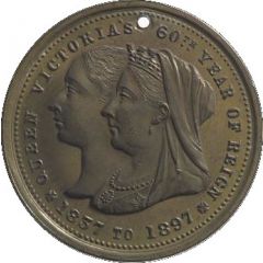 Medal - Diamond Jubilee Queen Victoria - Geelong, Victoria Event Souvenir
