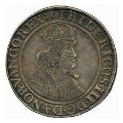 1 Speciedaler - Frederik III Type I.B, 3 lines in crown, legend starts above bust, high shoulder
