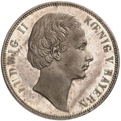 1 Vereinsthaler - Louis II Obverse Trial