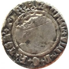 1/2 Groat - Henry VIII 2nd coinage, York mint