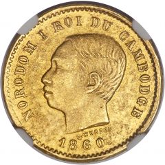 50 Centimes - Norodom I Pattern