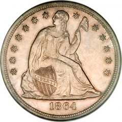 1 Dollar `Seated Liberty` without motto