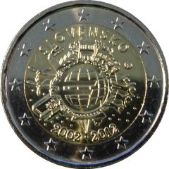 2 Euros 10 Years of Euros Cash