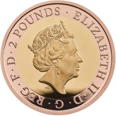 2 Pounds - Elizabeth II Agatha Christie, Gold Proof