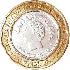 Limited Edition 10 Dollar Gaming Token - Caesars Palace Las Vegas, Nevada