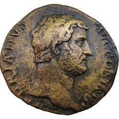 Dupondius or As - Hadrian ADVENTVS AVG S C, Roma