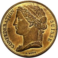 5 Francs Pattern, brass