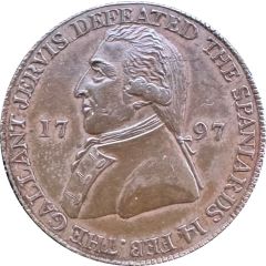 1/2 Penny Hampshire - Portsmouth / Viscount Jervis