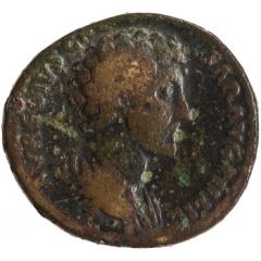 Sestertius - Marcus Aurelius TR POT VI COS II S C, Genius