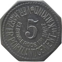 5 Pfennig - Elbingerode Ver. Harzer Portlandcement u. Kalkind.