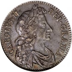 1/2 Crown - Charles II 4th bust