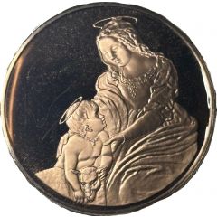 Holiday Greeting Card Medal - O Come Let Us Adore Him