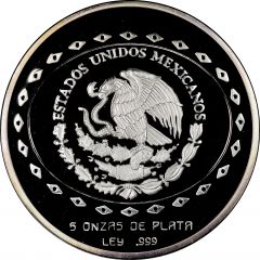 10 Pesos Pirámide del Sol - 5 oz Silver Bullion