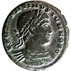 Nummus - Constantinus II GLORIA EXERCITVS, Two standards, Constantinopolis