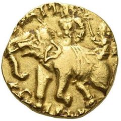 Gold Dinar - Kumaragupta I Elephant Rider/ Left