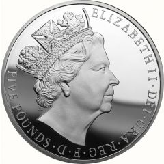 5 Pounds - Elizabeth II Longest Reign, Platinum Piedfort