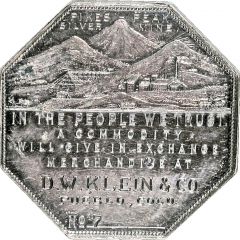 Dollar - Joseph Lesher Colorado, Mining Scene, D. W. Klein and Co.