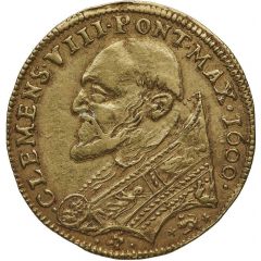 Double Gold Ecu - Clement VIII Charles of Conti Pro-Legate