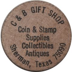 Wooden Nickel - C & B Gift Shop Sherman, Texas