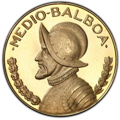 1/2 Balboa Pattern; Uniface Obverse; Piefort