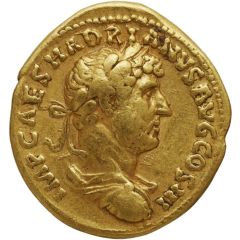 Aureus - Hadrian ANN DCCCLXXIIII NAT VRB P CIR CON, Genius