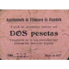 2 Pesetas Villanueva de Alcardete