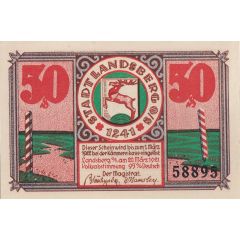 50 Pfennigs Landsberg in Oberschlesien