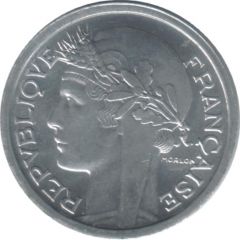 1 Franc aluminium, heavy type