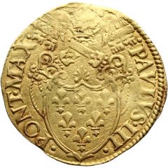1 Scudo d`Oro - Paul III Book on side